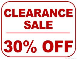 Clearance 30% Off