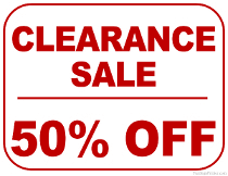 Clearance 50% Off