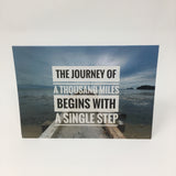 Inspirational Scenic Card - The Journey of a Thousand Miles - Pack of 6