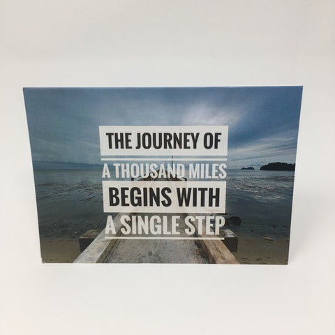 Inspirational Scenic Card - The Journey of a Thousand Miles