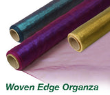 Woven Edge Organza Roll - Various Colours